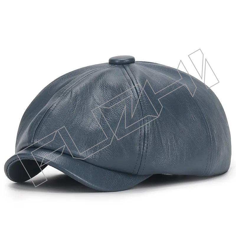 FZBH-20250625-2 Classic French Style Adjustable PU Simil Femme En Cuir Artist Painter leather beret hat for women