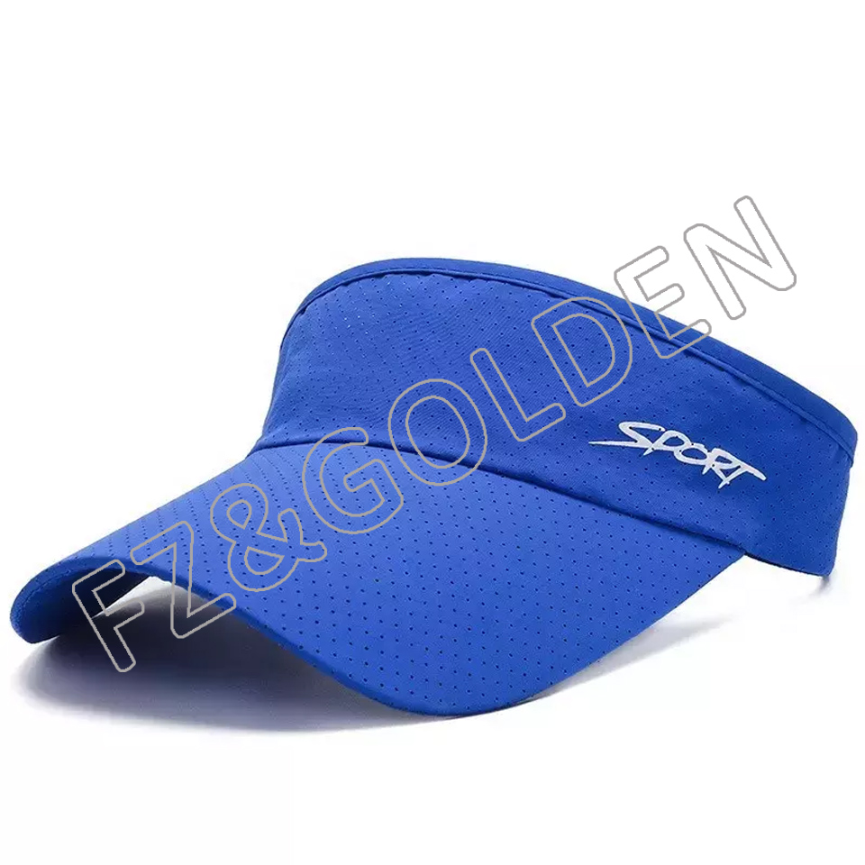FZBS20250729-2 Wholesale Custom Embroidery Printed Logo Outdoor Beach Adjustable Sun Cap Quick Fast Dry cap golf running Visor Hats For unisex