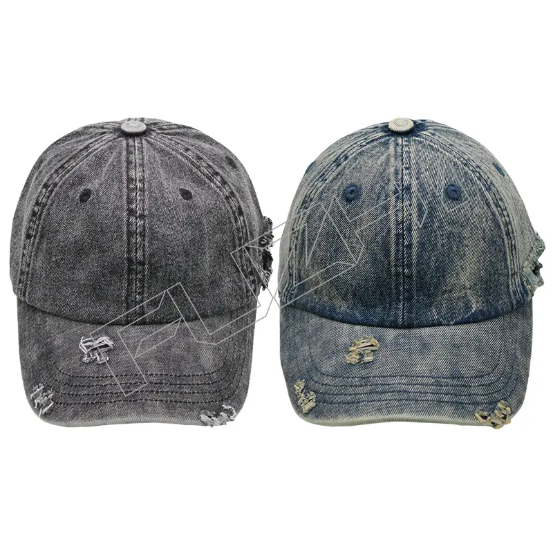 FZBC-6105 Denim broken washed vintage cap hip hop baseball cap men and women with the same fashion brand couple cap