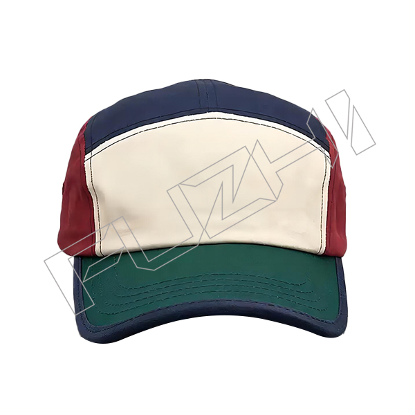 FZBS-5814 Unisex Wholesale 100% Cotton 5 Panel Color Matching Camping Caps with Adjustable Closure