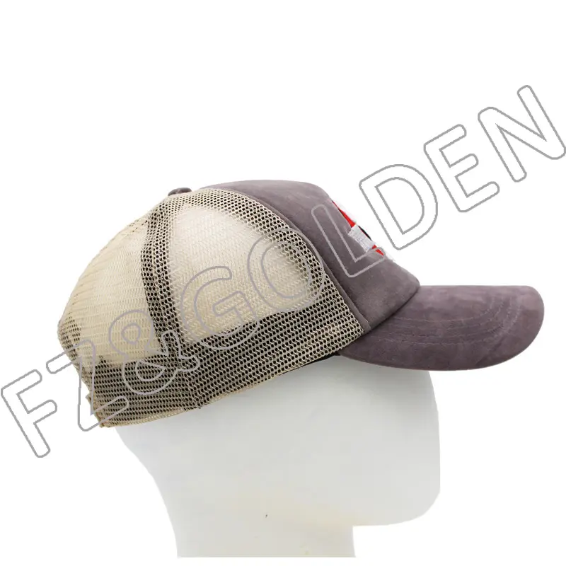 Cheapest Custom Cap Supplier –
5 Panel Flannel+Mesh Trucker Cap – FUZHI