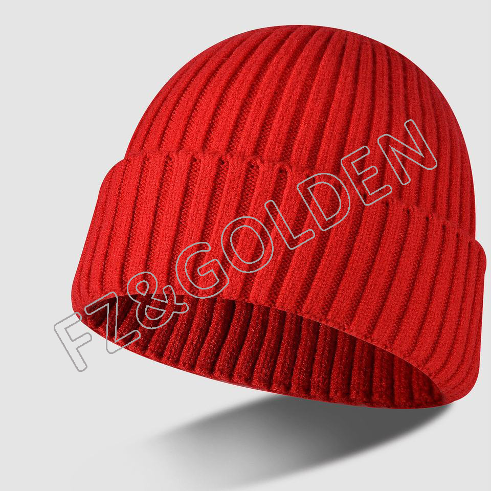 OEM/ODM Fur Beanie Suppliers -
High Quality Custom Logo Multicolor Winter Polyester Knitted Beanie Hats - FUZHI
