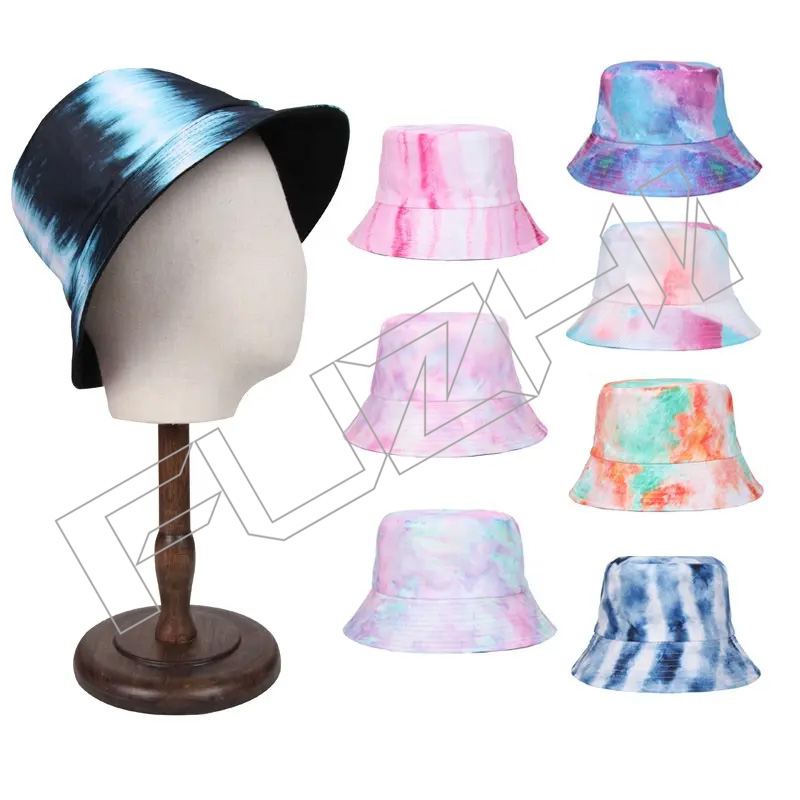 FZFH20250625-5 Wholesale Logo All Over Printing Women Beach Bell Gorras Summer Fisherman Quick Dry Fit Sun Cap custom bucket hat
