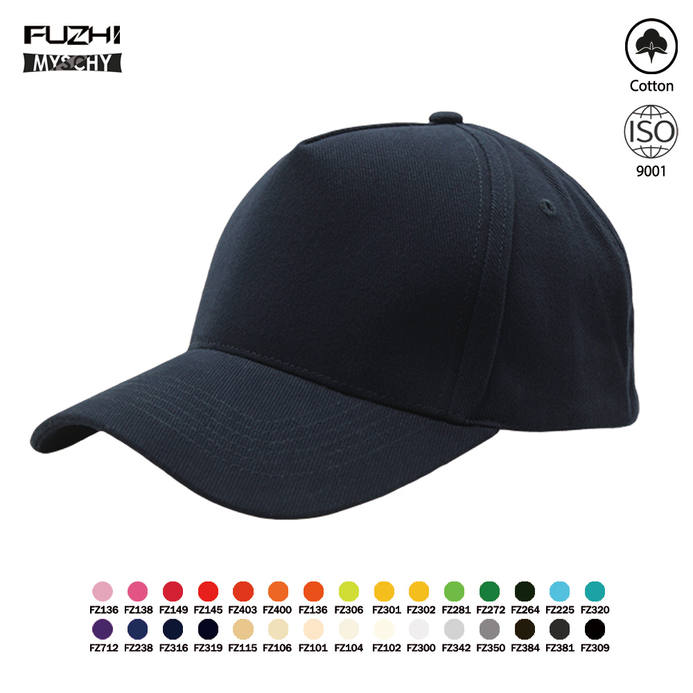 FZBC-5006 Flexible sweatproof strap customizable casual daily headwear 5 panel baseball cap