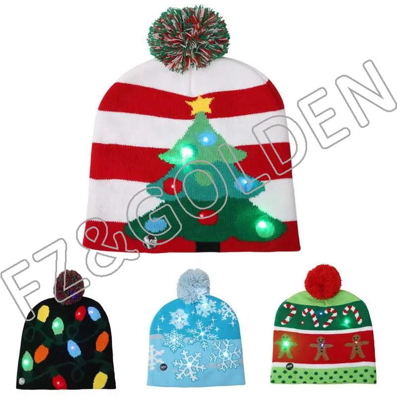 Christmas product Christmas LED Knitted Hat – FUZHI