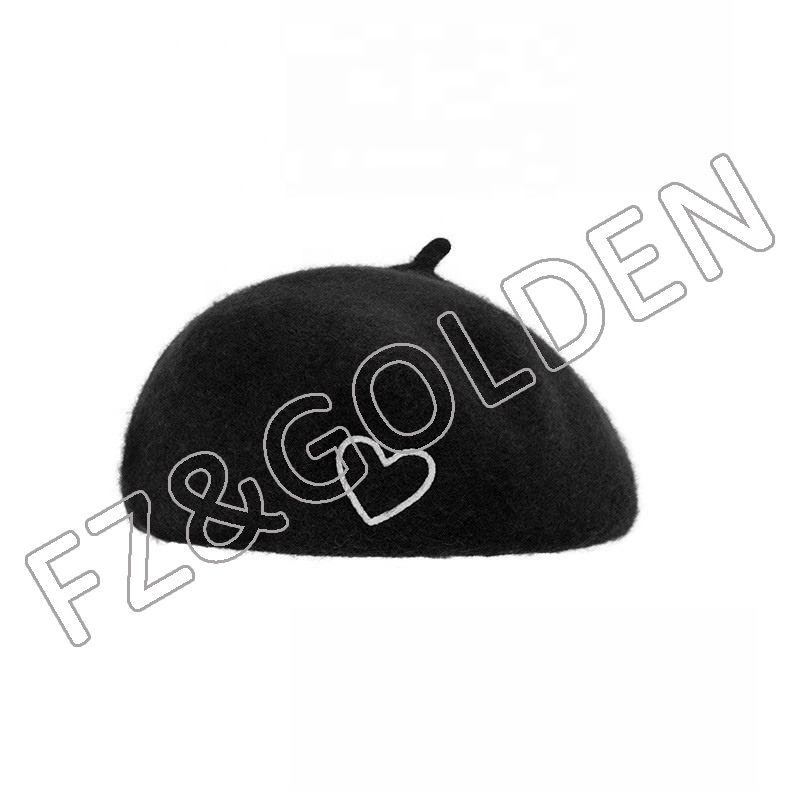 Wholesale Winter Hat Set -
French Wool Solid Color Classic Winter Warm Artist Painter Berets Women Hat - FUZHI