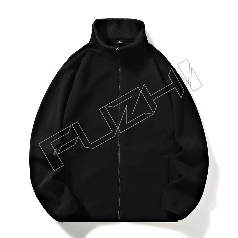 FZJA-1001 Fleece jacket unisex couple thick autumn and winter household outfitting sports hoodie cardigan coat top