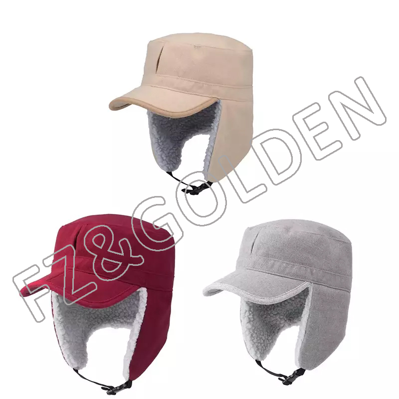 FZWH20250722-1 Hot selling soft faux fur bomber stock colors trapper mask Thickened Thermal Ear Protection warm Winter Trooper Hat
