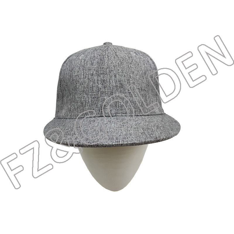 High-Quality 5 Panel Baseball Cap Manufacturer -
6 Panel Custom Logo Snapback Cap Flat Peak - FUZHI
