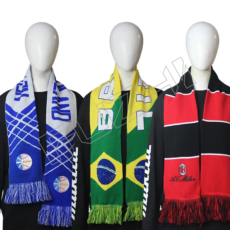 FZSC-3033 Football surrounding home atmosphere football fan stadium help football scarf gift football club double-sided knitted football scarf Featured Image