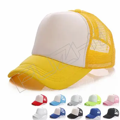 FZBC-5008 Wholesale Adjustable Custom Foam 5 Panel Hat Multi Color Mesh Custom Embroidery Logo designer Trucker Cap