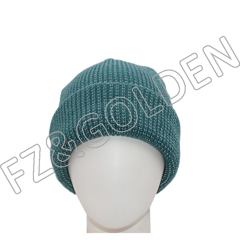 High-Quality Reflective Cap Factory -
Reflective Adult Polyester Knitted Hat - FUZHI