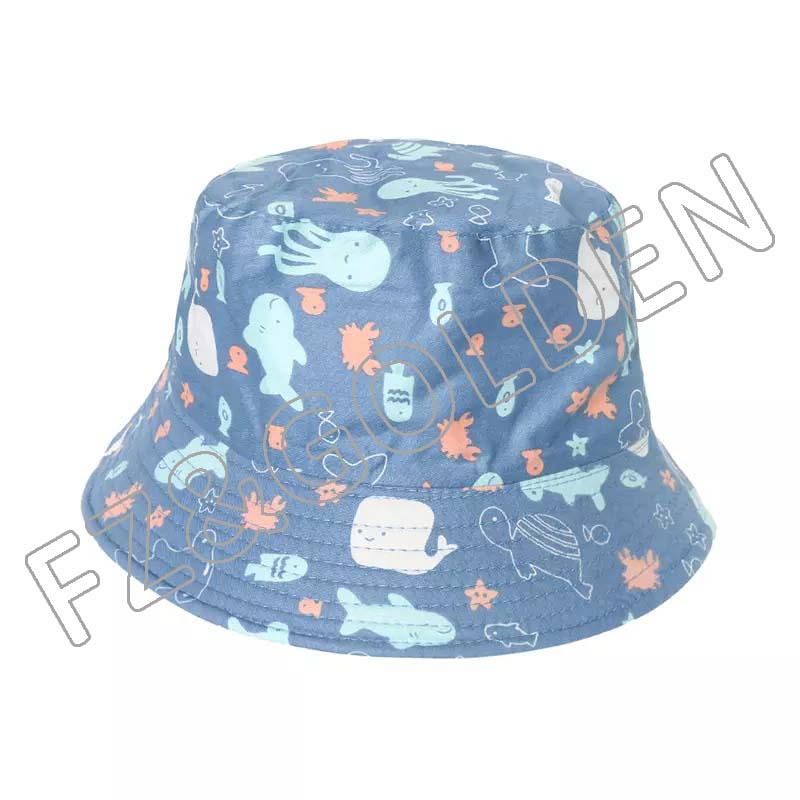 FZFH-2558 High quality children sunscreen fisherman kindergarten custom logo student hat