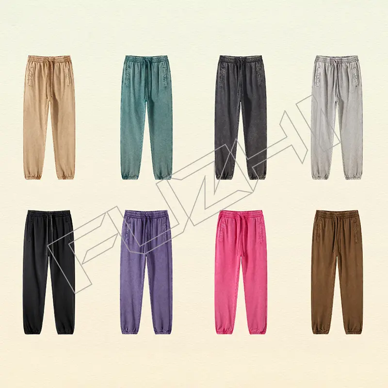 FZPA-2356 New men’s and women’s general fashion washed cotton casual loose pants retro sweatpants