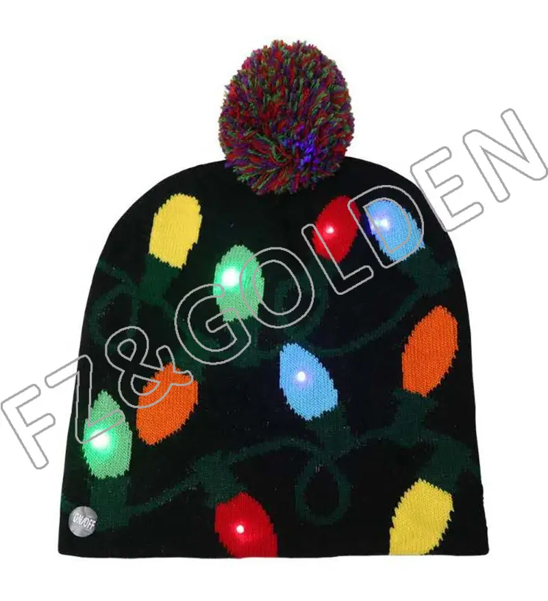 Christmas product Christmas LED Knitted Hat – FUZHI