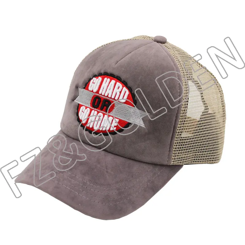 Cheapest Custom Cap Supplier –
5 Panel Flannel+Mesh Trucker Cap – FUZHI
