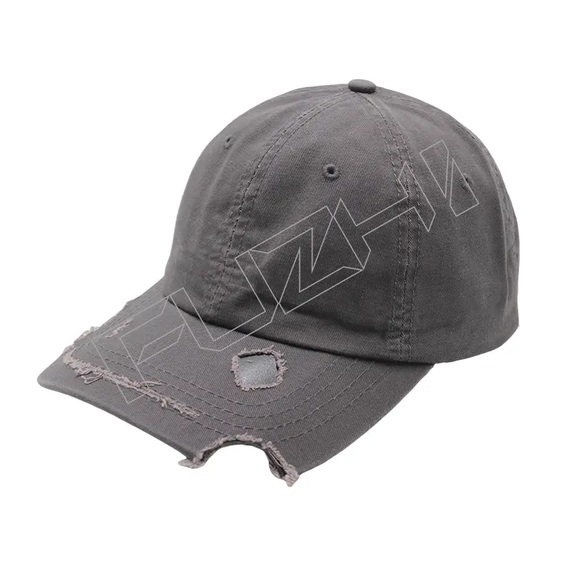 FZBC-6106 New broken hole baseball cap men and women broken washed vintage cap young couple tide washed broken hole cap
