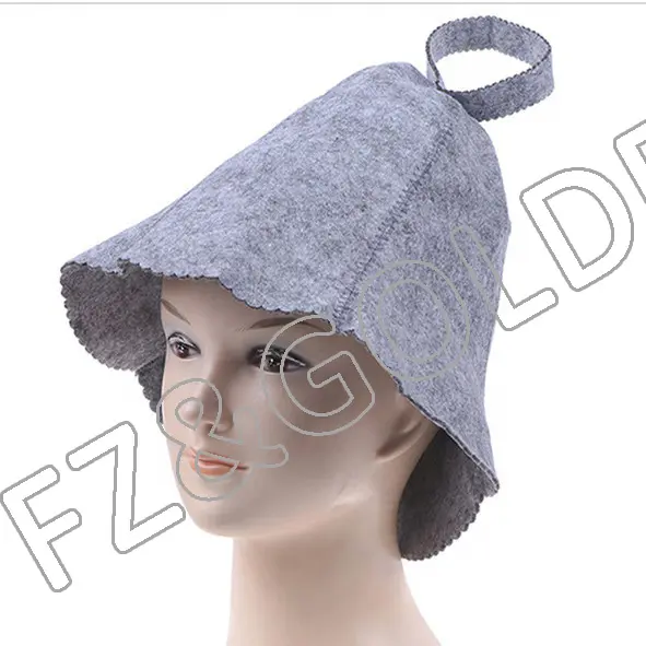 China Beret Hat Supplier –
Unisex Russian Banya Hut Helmet Style Hung Loop Head Protection White Women Wool Sauna Hat – FUZHI