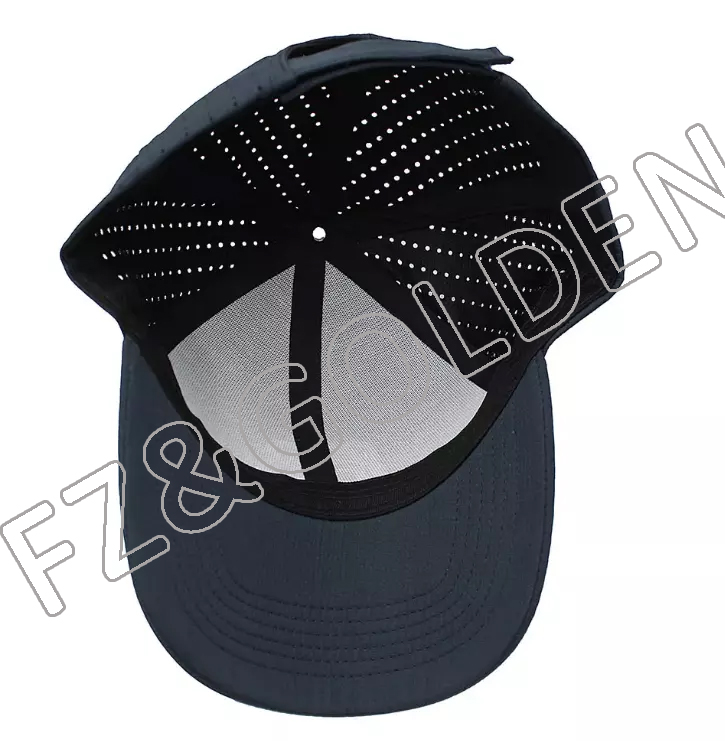 FZBC20250722 Custom Men High Quality 5 Panel Logo Sport Dad Hat Laser Cut Hole Perforated Baseball Cap performance hats