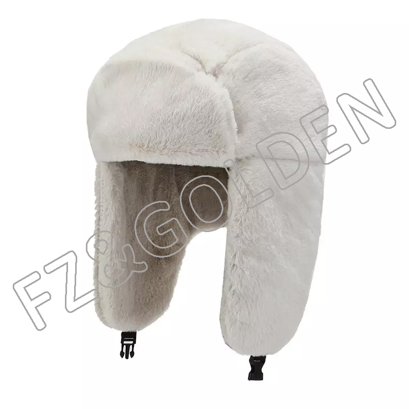 FZWH20250722 Manufacturer warm high quality Premium Deer velvet suede soft thicken wool ski rabbits fur hat for winter outdoor
