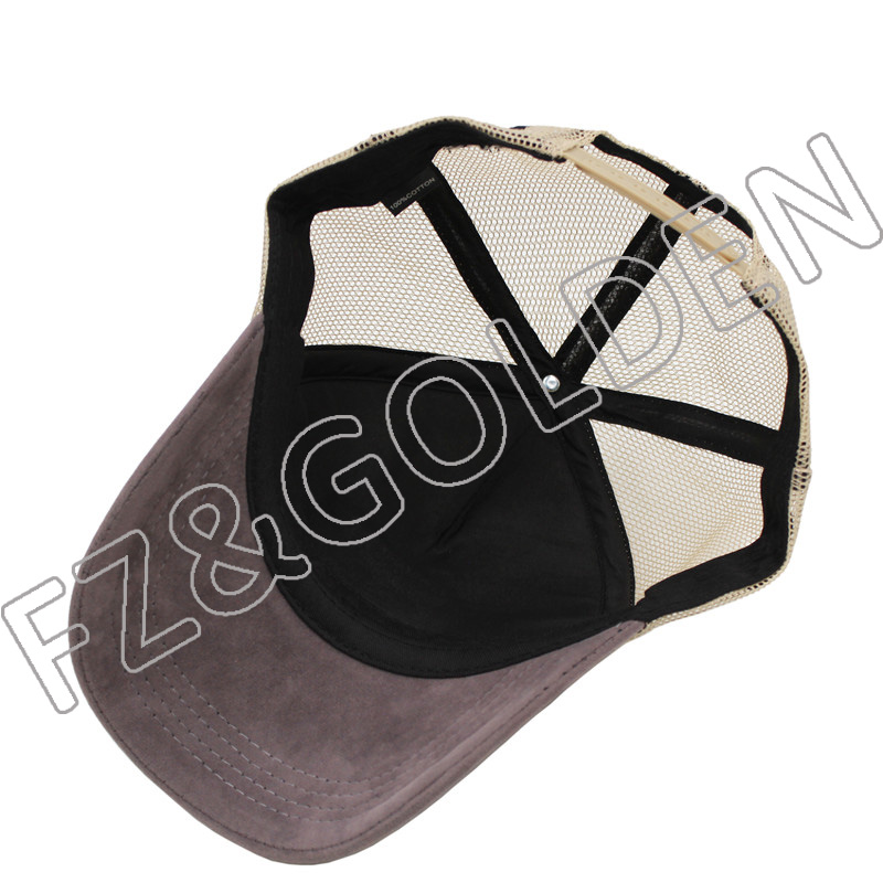 Discount Bike Cap -
5 Panel Flannel+Mesh Trucker Cap - FUZHI
