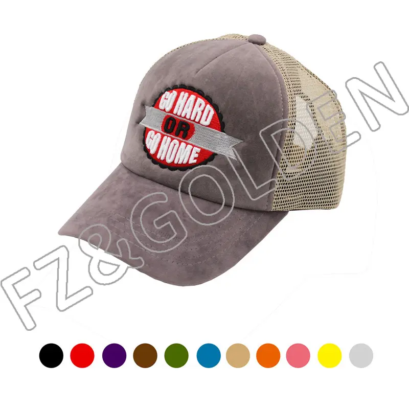 Cheapest Custom Cap Supplier –
5 Panel Flannel+Mesh Trucker Cap – FUZHI Featured Image