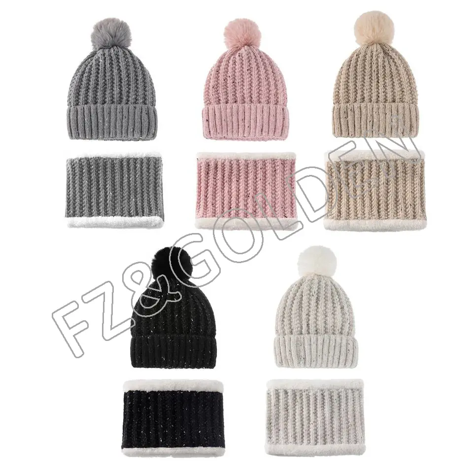 Discount Beanie Cap Manufacturers –
Winter Warm Knitted Women’s Beanie and Scarf Set – FUZHI