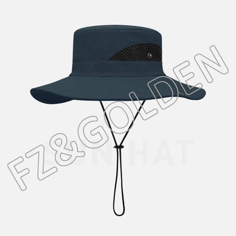 China Kids Hat Supplier -
Fishing Windproof UPF50+ UV Protection Beach Mesh Sun Fisherman Bucket Hats - FUZHI