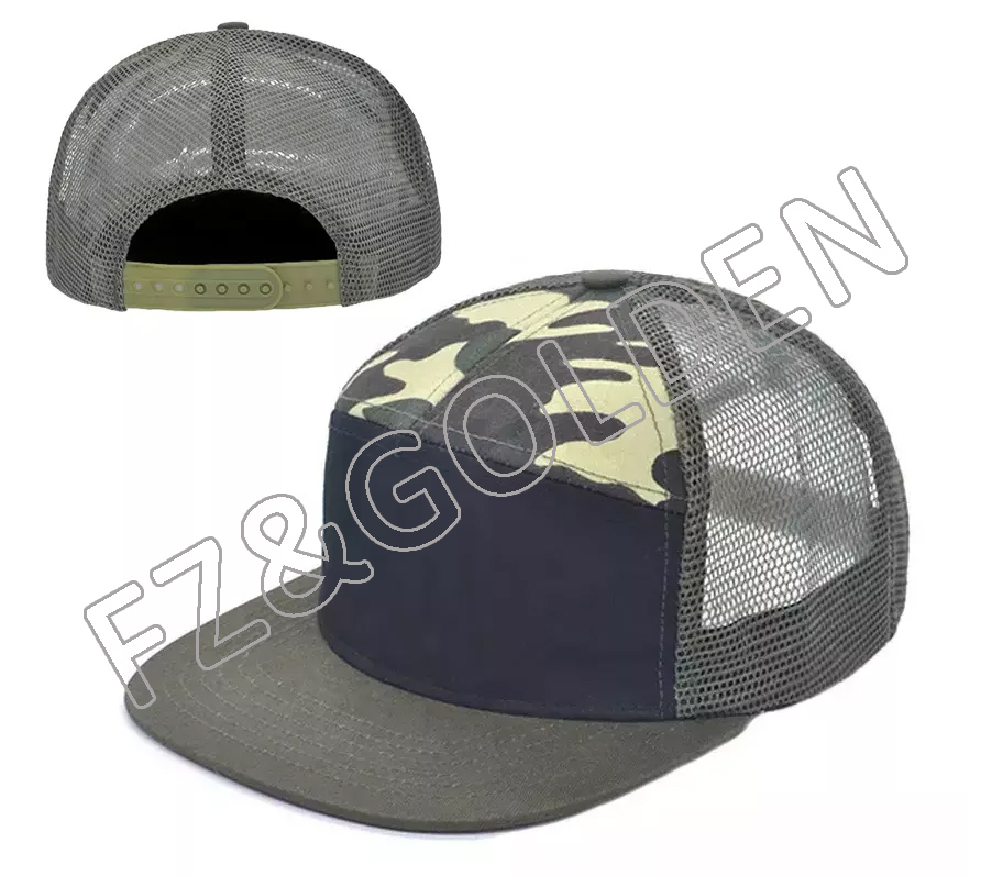 FZBC20250722-7 7 panel custom colors baseball caps snapback trucker snapbacks