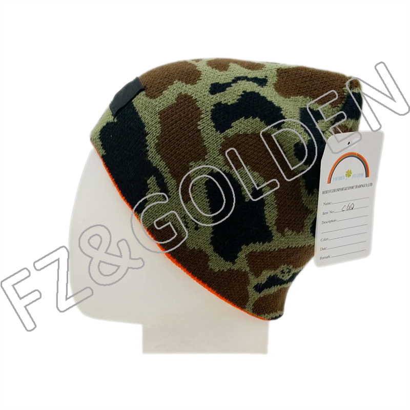 Cheapest High Quality Beanies Suppliers -
Warm Knitted Winter Camouflage Beanie Hat - FUZHI