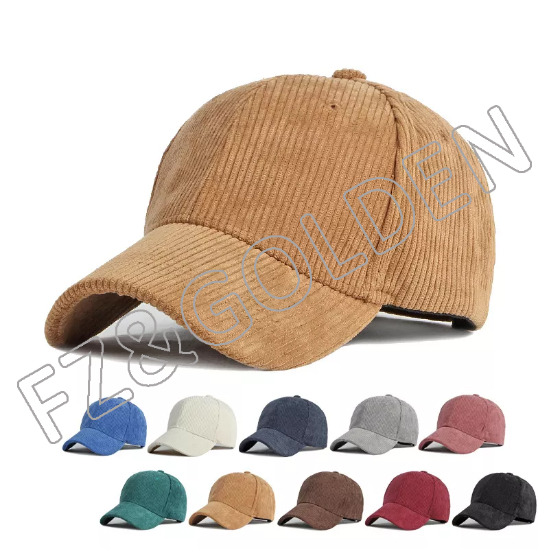 FZBC20250716-8 BSCI Wholesale Custom Your Design Embroidery Logo Dad High Quality 6 Panel Baseball Cap Corduroy hat
