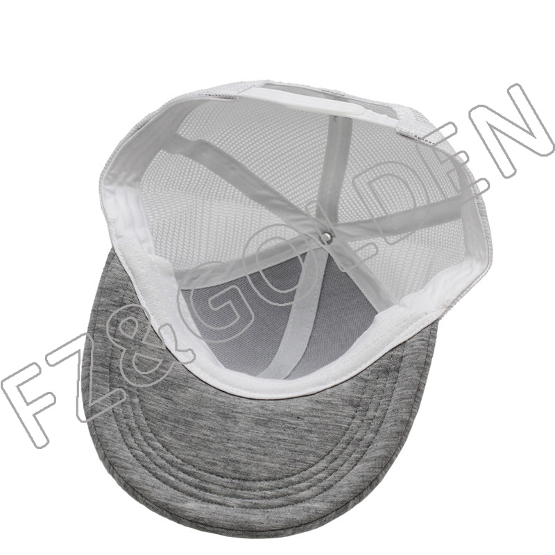 Cheapest Mesh Cap Manufacturer -
Flat Visor 6 Panel Air Cotton+Mesh Snapback Trucker Cap - FUZHI