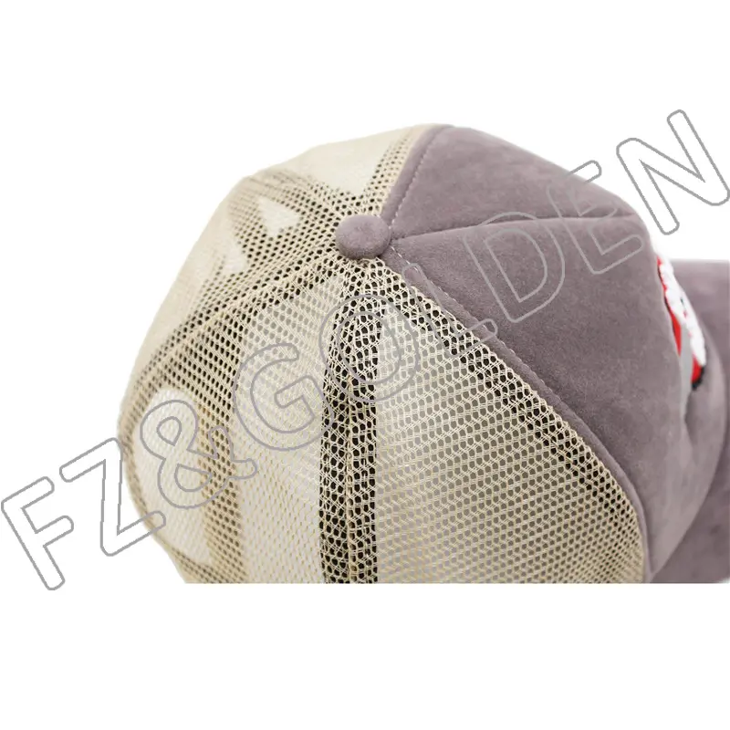 Cheapest Custom Cap Supplier –
5 Panel Flannel+Mesh Trucker Cap – FUZHI