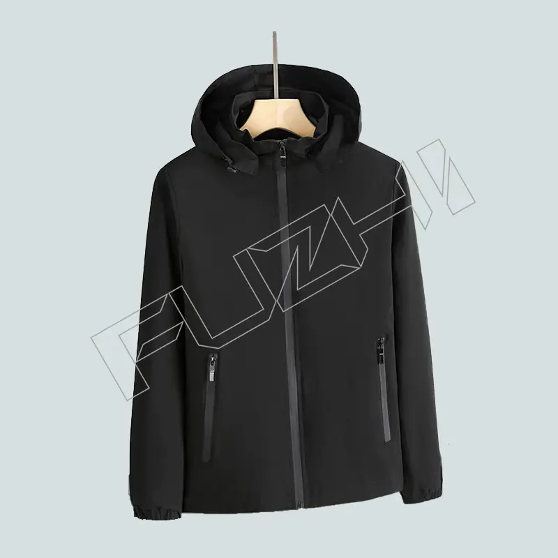 FZJA-1003 Men’s and women’s softshell jacket, sports jackets, solid color hooded coats, spring and autumn windproof and waterproof outdoor mountaineering clothing customized