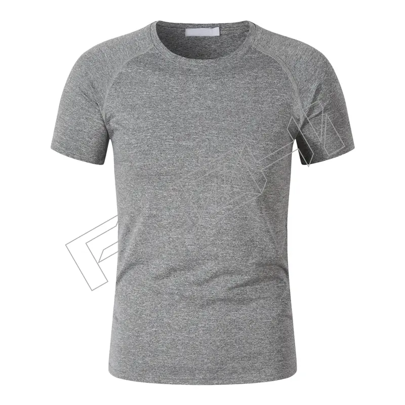 FZTS-1002 Summer cationic sports T-shirt custom outdoor running fitness round neck quick drying work shirt