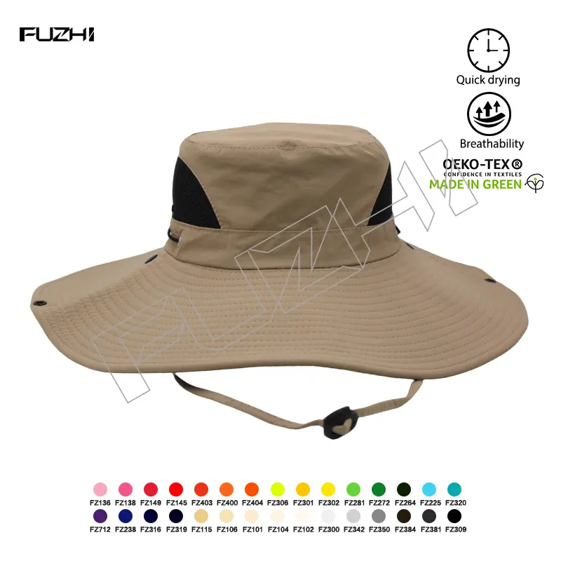 FZFH-2006 Summer quick-drying cape fishing hat sunblock hat outdoor sun hat UV protection sun hat Large brimmed hiking hat Featured Image