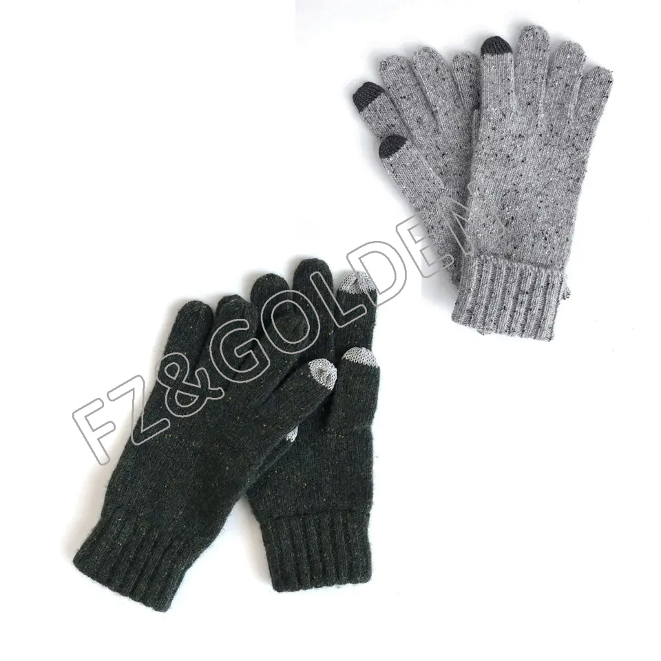 FZWG20250626 Custom Logo Warm Women Winter Knitted Luxury Knit 100% merino wool gloves