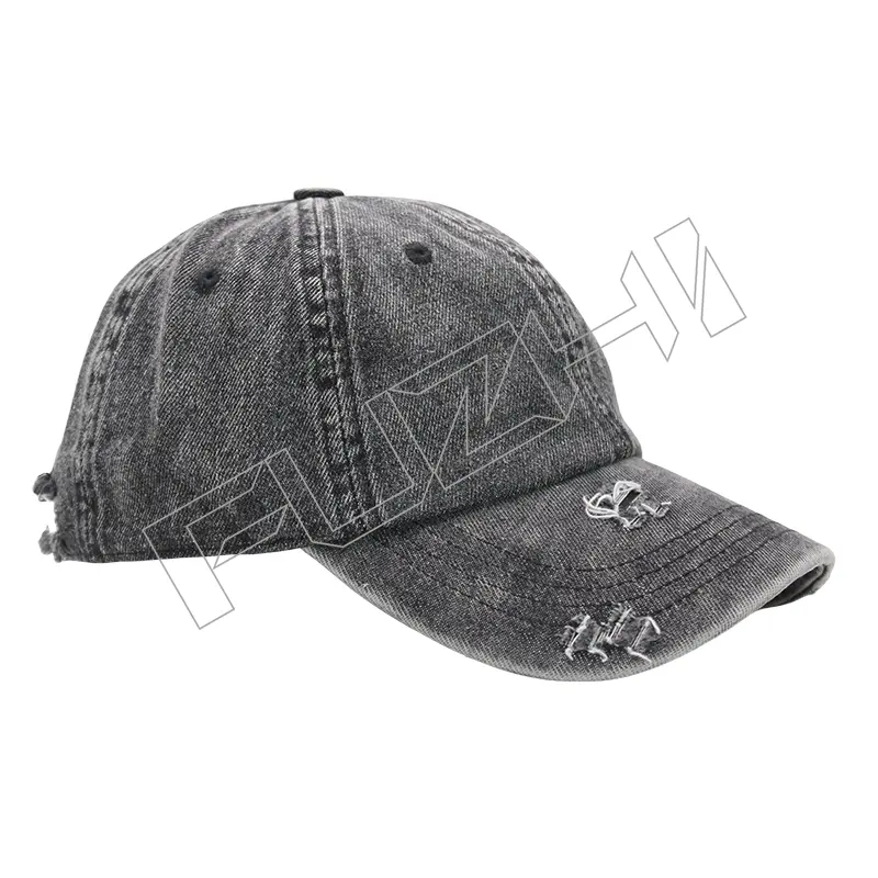 FZBC-6105 Denim broken washed vintage cap hip hop baseball cap men and women with the same fashion brand couple cap