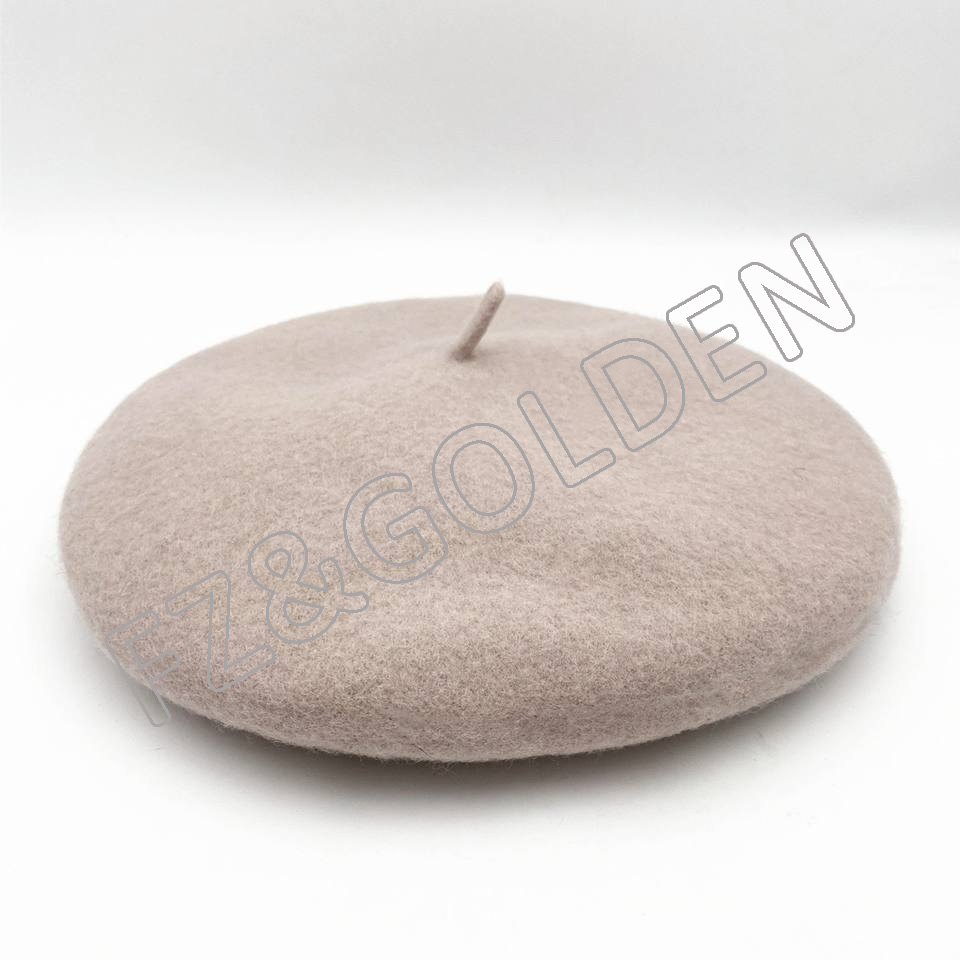 Export Pompom Knitted Hat Factory -
Wholesale Custom 100% Wool Female Warm France Berets Hat - FUZHI