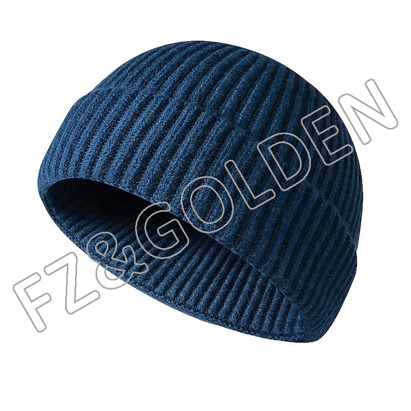 High-Quality Acrylic Beanie Factory -
Roll-up Edge Skullcap Fisherman Knit Beanie for Men Women - FUZHI
