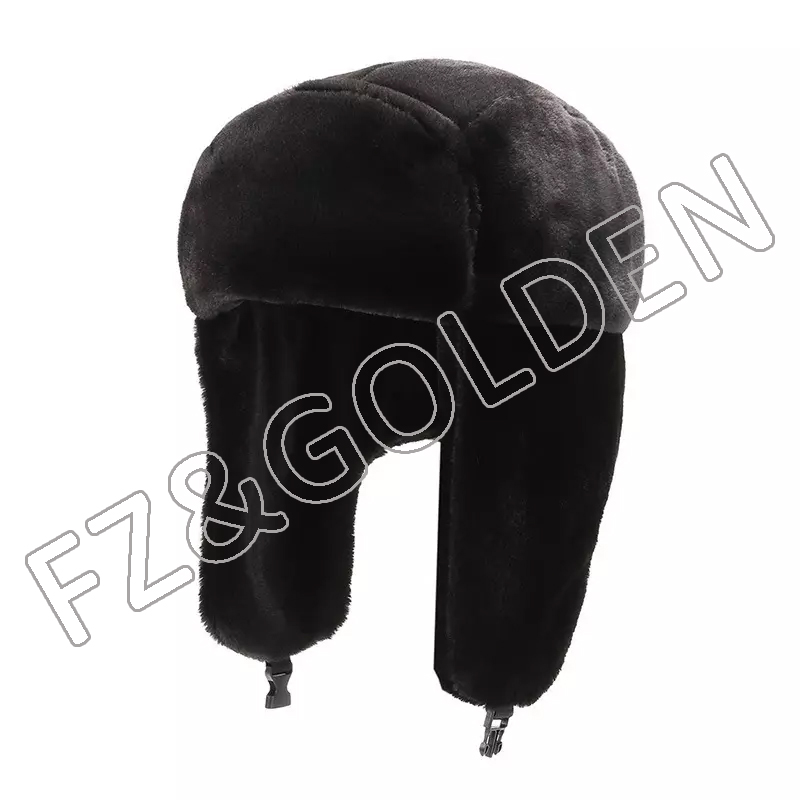 FZWH20250722 Manufacturer warm high quality Premium Deer velvet suede soft thicken wool ski rabbits fur hat for winter outdoor