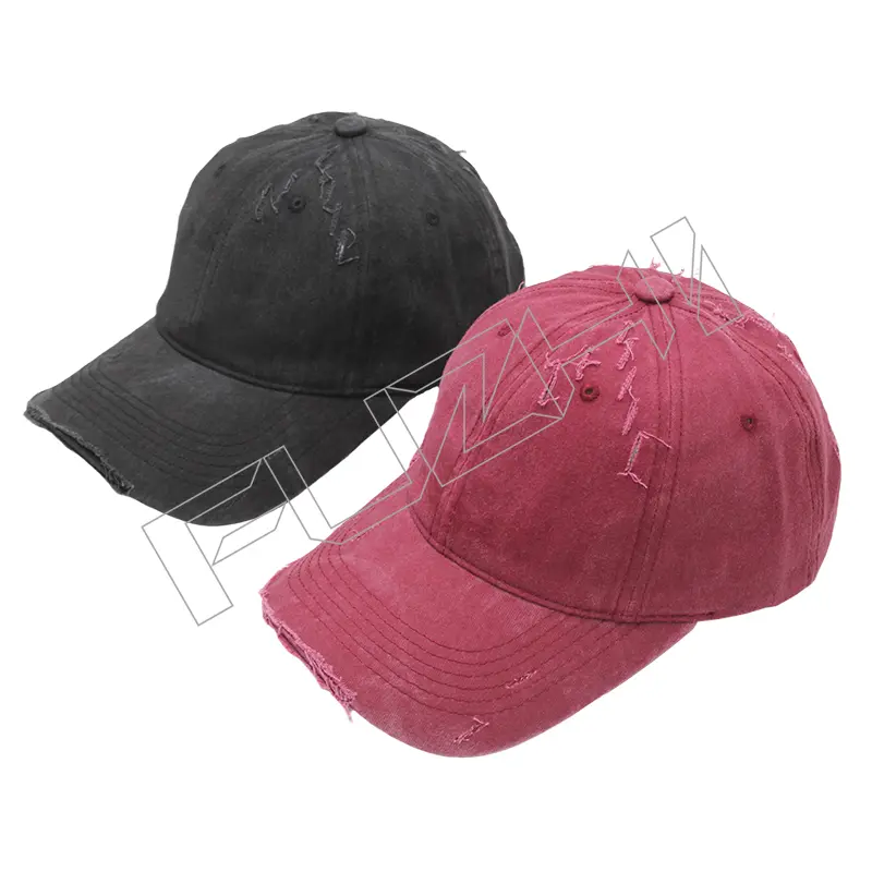 FZBC-6101 Korean broken washed vintage cap spring and summer shade washed to do old hole baseball cap soft top thin cap
