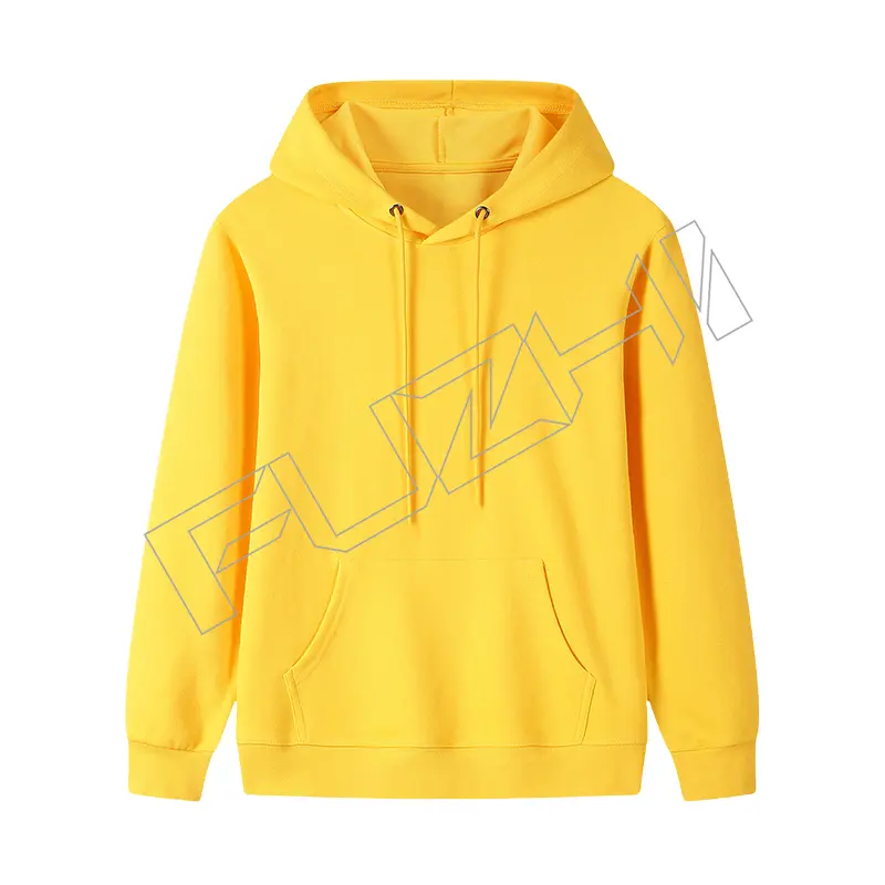 FZHD-1000 Solid color terry hoodie men and women pullover hoodie comfortable simple loose casual hoodie