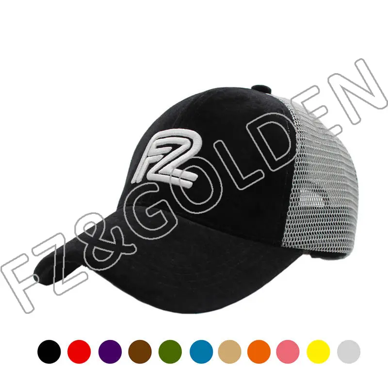 Best-Selling 6 Panel Baseball Cap Manufacturers –
Adjustable 6-Panel Hat Breathable Mesh Outdoor Sports Wear – FUZHI