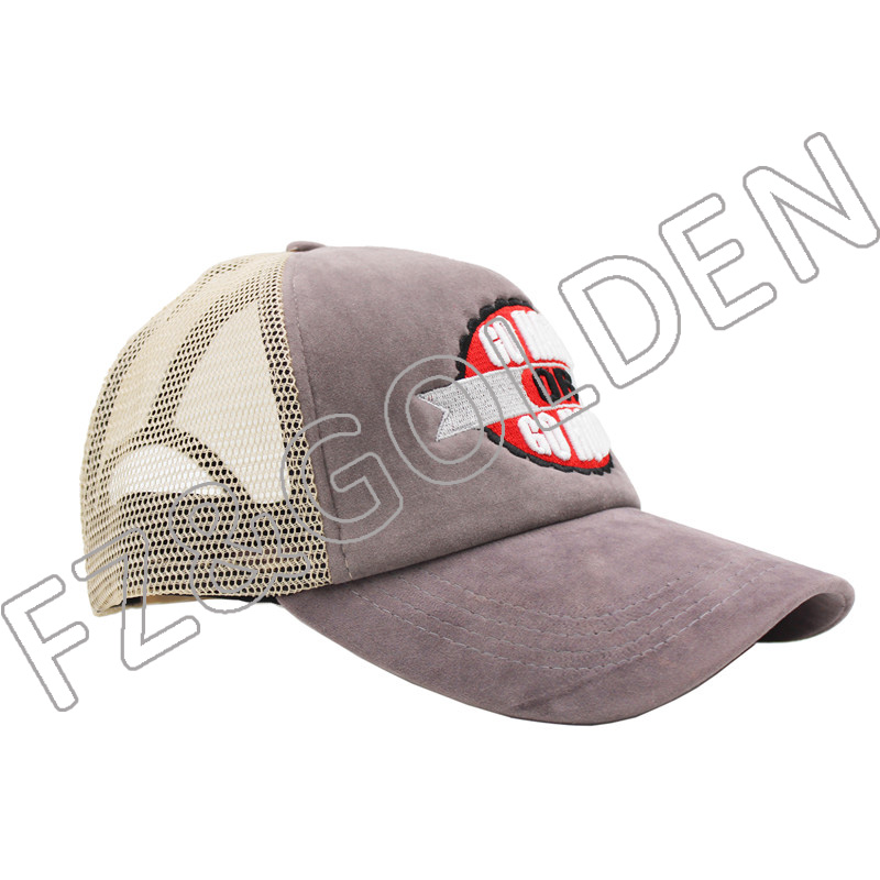 Discount Bike Cap -
5 Panel Flannel+Mesh Trucker Cap - FUZHI