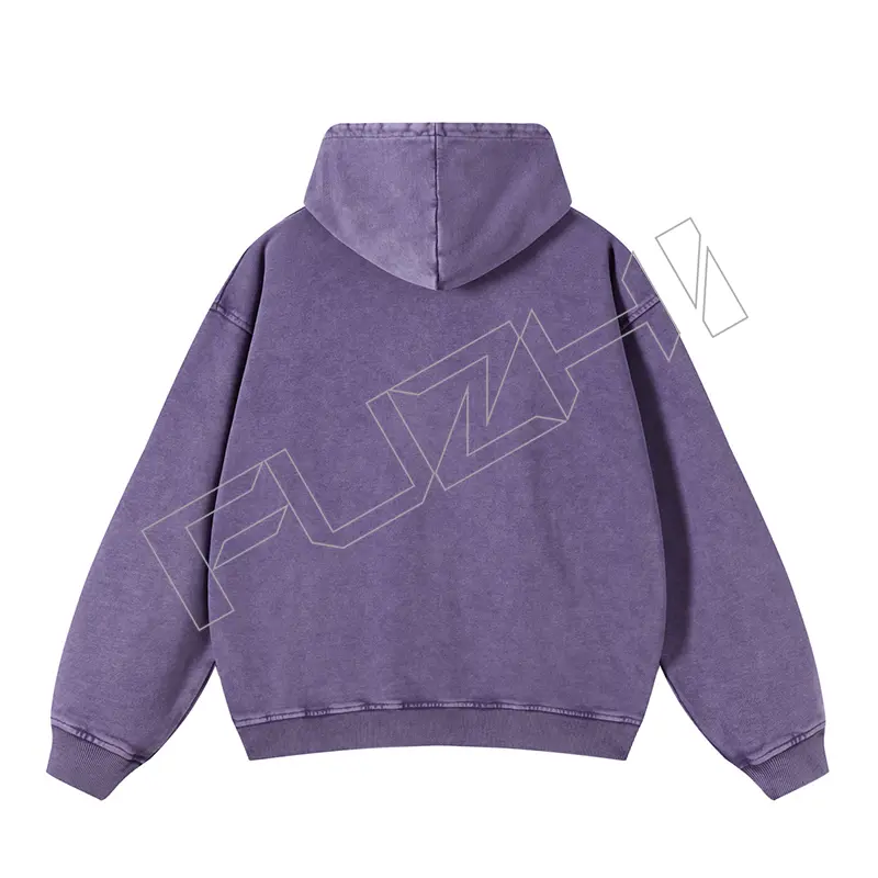 FZWH-1002 Fashion brand washed retro do old multi-color hoodie and pants washed hoodie set washed fleece or terry hoodie and pants
