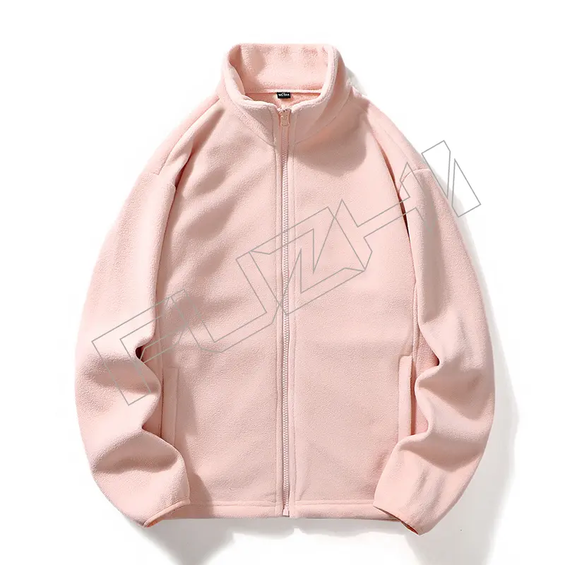 FZJA-1001 Fleece jacket unisex couple thick autumn and winter household outfitting sports hoodie cardigan coat top