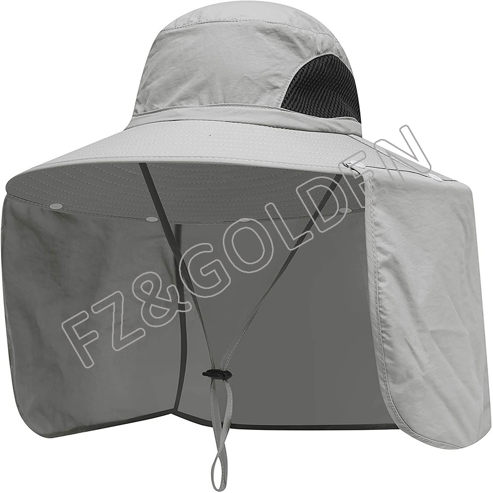 Wholesale Fur Hat Suppliers -
Summer Outdoor Hunting Fishing Custom Logo Bucket Sun Hat with Adjustable Strap - FUZHI