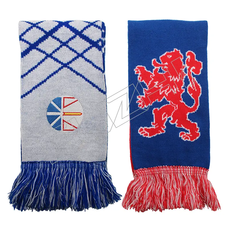 FZSC-3033 Football surrounding home atmosphere football fan stadium help football scarf gift football club double-sided knitted football scarf