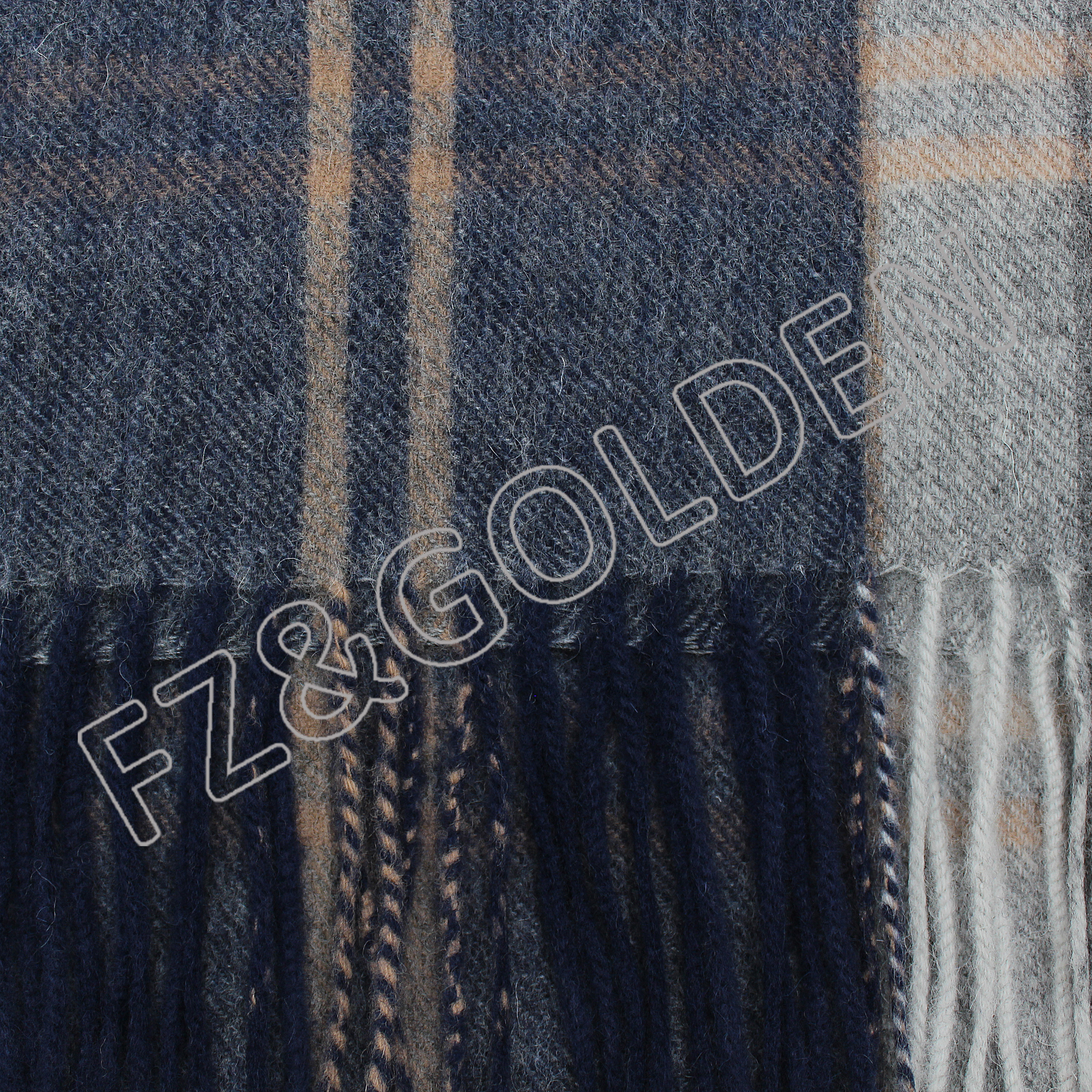 FZSC-3025 Item Fabric 100% Wool Size 32*180cm Feature Comfortable and Breathable Fashion Plaid Warm Pashmina Imitation Wool Neck Scarves Fringe Winter Shawl Winter Women Stylish cashmere scarf